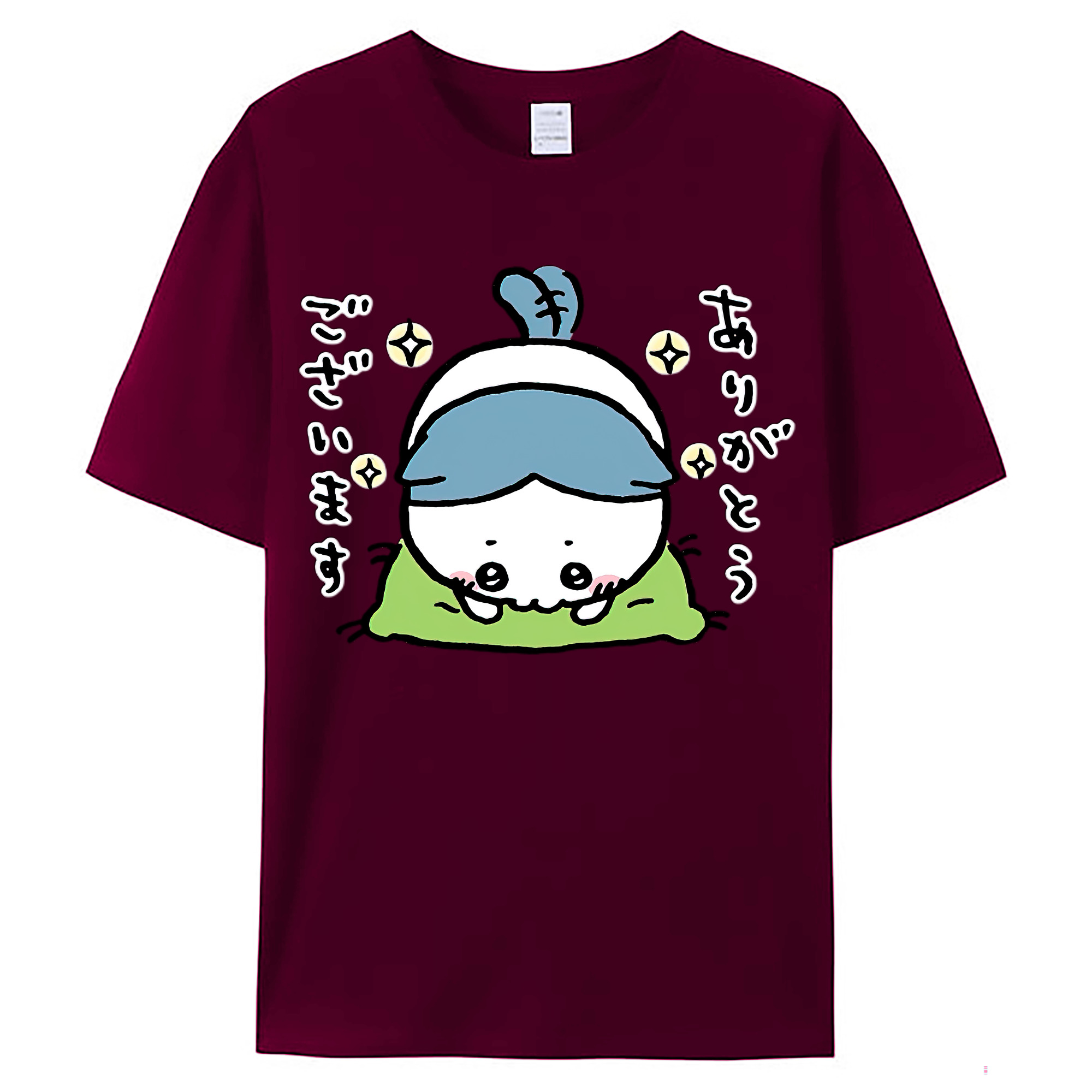 （画像用） ちいかわ ハチワレ Chii-kawa hachiware レディースカジュアルプリントTシャツ（綿100％）